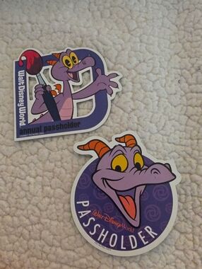 Figment Walt Disney World Passholder Magnets Lot - Purple